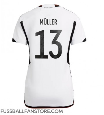 Deutschland Thomas Muller #13 Replik Heimtrikot Damen WM 2022 Kurzarm
